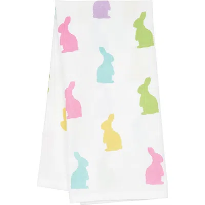 C & F Home C&f Home Easter Bunny Rabbit Hop Silhouettes 100% Cotton Flour Sack Printed Kitchen Dishtowel In Multi