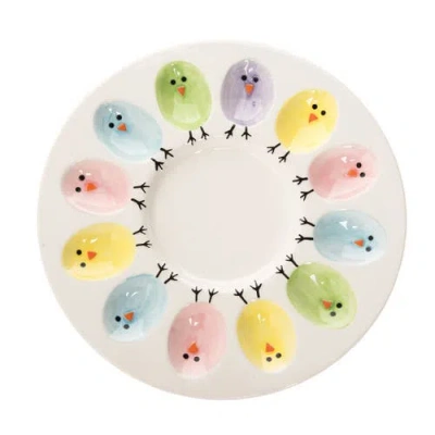 C & F Home C&f Home Easter Chick Egg Serving Plate In Multi