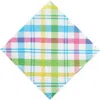 C & F Home C&f Home Easter Spring Blossom Pastels Plaid Printed Cloth Napkins Set Of 6 In Multi