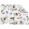 C & F Home C&f Home Edith Quilted Reversible Holly Botanical Placemats Set Of 6, 13" X 19" In Multi