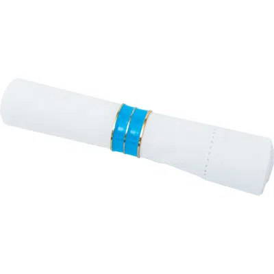C & F Home C&f Home Enamel Azure Easter Celebration Blue & Gold Handcrafted Napkin Ring