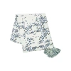 C & F Home C&f Home Esha Blue & White Damask Pattern Super Soft Cozy Accent Throw Blanket In White