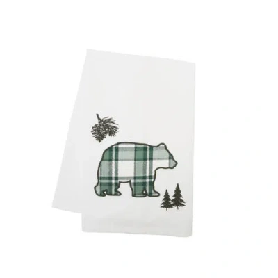 C & F Home C&f Home Evergreen Bear Towel In Green
