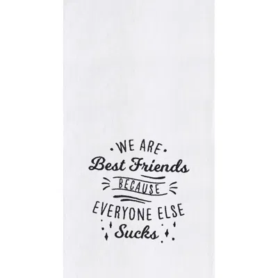 C & F Home C&f Home Everyone Sucks Kitchen And Bathroom Embroidered Hand Towel In Black