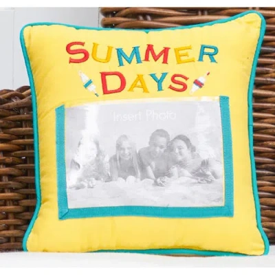 C & F Home C&f Home Fireworks "summer Days" Custom Picture Insert Sleeve Mini Accent Pillow, 10" X 10" In Yellow
