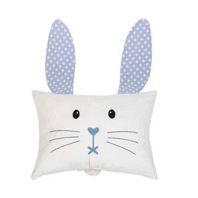 C & F Home Flap Ears Bunny Boy Pillow In Blue