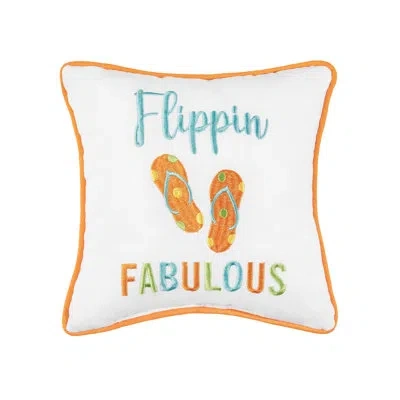 C & F Home Flippin Fabulous Embroidered Throw Pillow