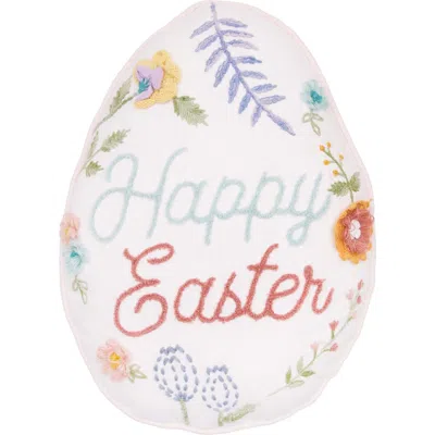 C & F Home C&f Home Floral Botanical Easter Egg Embroidered Shaped Throw Pillow, 18" X 18" In Multi
