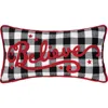 C & F Home C&f Home Franklin Farmhouse Check Believe Christmas Accent Pillow, 12" X 24" In Black