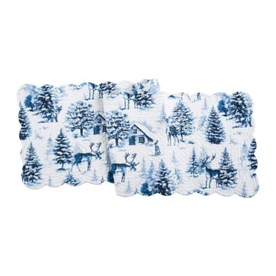 C & F Home C&f Home Frasier Table Runner 14" X 51" In Blue