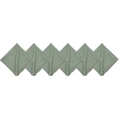 C & F Home C&f Home Frayed Aspen Napkin Set Of 6 In Green