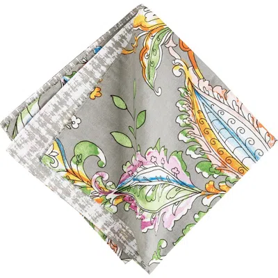 C & F Home C&f Home Frey Reversible Colorful Paisley Napkin Set Of 6 In Gray