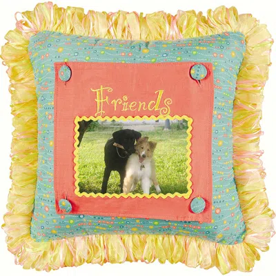 C & F Home C&f Home Friends Picture Accent Pillow In Blue