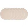 C & F Home C&f Home Fringed Sand Round Placemats Set Of 6, 15" In Nude