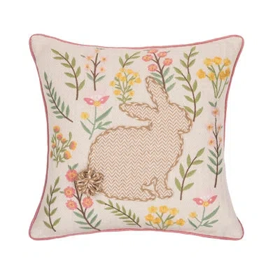 C & F Home Garden Bunny Pillow In Green;beige