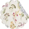 C & F Home C&f Home Genevieve Floral Flowers Botanical Round Cotton Quilted Spring Summer Placemats, Set Of 6,  In Multi
