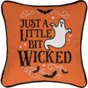 C & F Home C&f Home Ghost Embroidered 100% Cotton Halloween Mini Accent Throw Pillow 10" X 10" In Orange
