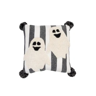 C & F Home C&f Home Ghost Halloween Mini Hooked Accent Pillow In Black