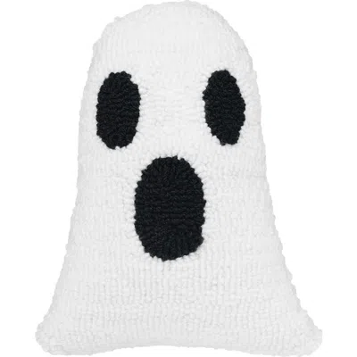 C & F Home C&f Home Ghost Shaped Halloween Hooked Small/petite Accent Pillow, 8" X 10" In White