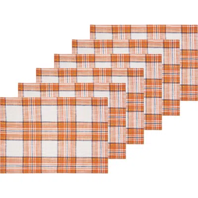 C & F Home C&f Home Gibson Plaid Placemats Set Of 6, 13" X 19" In Brown