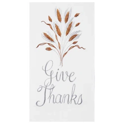 C & F Home C&f Home Give Thanks Flour Sack Cotton Kitchen Towel In White