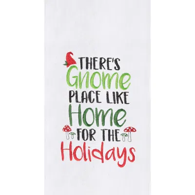 C & F Home C&f Home "gnome Place Like Home" Christmas Flour Sack Dishtowel In White