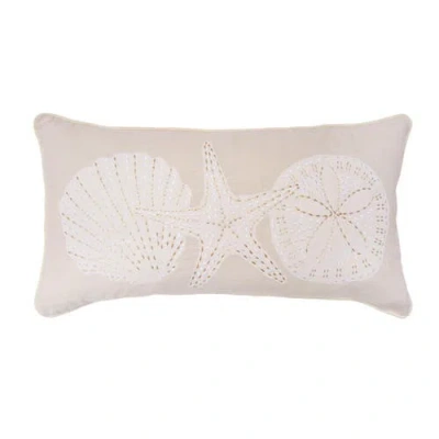 C & F Home C&f Home Gold Coast Multi Shells Throw Pillow, 12" X 24" In Brown