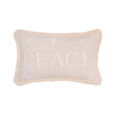 C & F Home C&f Home Gold Coast Peace Throw Pillow, 14" X 22" In Neutral