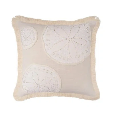 C & F Home C&f Home Gold Coast Sand Dollars Throw Pillow, 18" X 18" In Brown