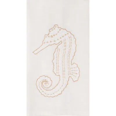 C & F Home C&f Home Gold Coast Seahorse 100% Cotton Handtowel In Multi