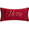 C & F Home C&f Home Gold Merry Pillow In Red