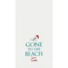 C & F Home C&f Home Gone To The Beach Santa Waffle Weave Cotton Kitchen Towel In White