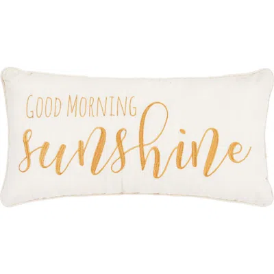 C & F Home C&f Home Good Morning Lumbar Cotton Blend Pillow 12" X 24" In Yellow