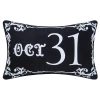 C & F Home C&f Home Gothic Script "oct 31" Halloween Small Petite Accent Pillow 8" X 12" In Black
