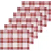 C & F Home C&f Home Gracelyn Plaid Placemats Set Of 6, 13" X 19" In Red