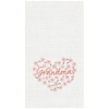 C & F Home C&f Home Grandma Mother's Day Floral Kitchen And Bathroom Embroidered Waffle Hand Towel In Pink