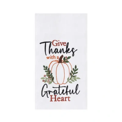 C & F Home C&f Home Grateful Heart Pumpkin Towel In Multi