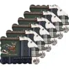 C & F Home C&f Home Greenstone Pines Scalloped Placemats Set Of 6 Black Bear Moose, 13" X 19" In Green
