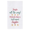 C & F Home C&f Home Half Assed Jingler Embroidered Flour Sack Kitchen Towel In White