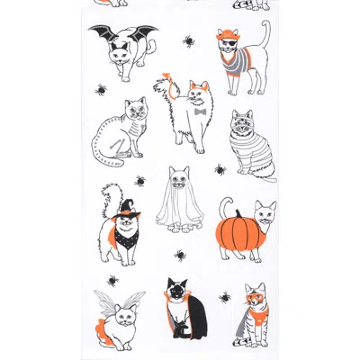 C & F Home C&f Home Halloween Costume Cats 100% Cotton Flour Sack Dishtowel In White