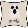 C & F Home C&f Home Halloween Ghost French Knot Small/petite Accent Pillow, 8" X 8" In Black