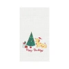 C & F Home C&f Home "happy Howlidays" Embroidered Waffle Weave Kitchen Towel In White