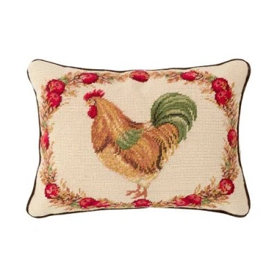 C & F Home C&f Home Harvest Rooster Needlepoint Pillow In Animal Print