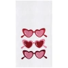 C & F Home C&f Home Heart Glasses St. Valentines Kitchen And Bathroom Embroidered Hand Towel In Multi