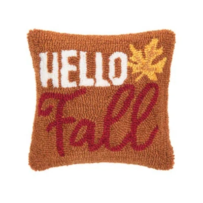 C & F Home C&f Home Hello Fall Hooked Small/petite Accent Pillow, 10" X 10" In Brown