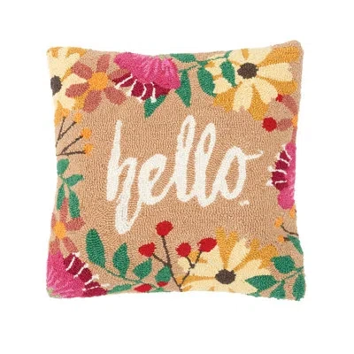 C & F Home Hello Hooked Throw Pillow