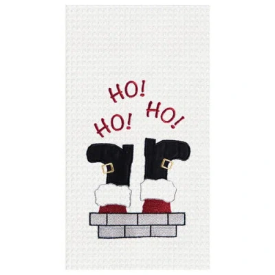 C & F Home C&f Home Ho Ho Ho Waffle Weave Kitchen Towel In Multi