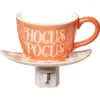 C & F Home C&f Home Hocus Pocus Halloween Decorative Night Light Teacup Figurine Decoration In Orange