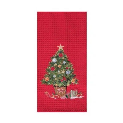 C & F Home C&f Home Holiday Tree Towel In Red