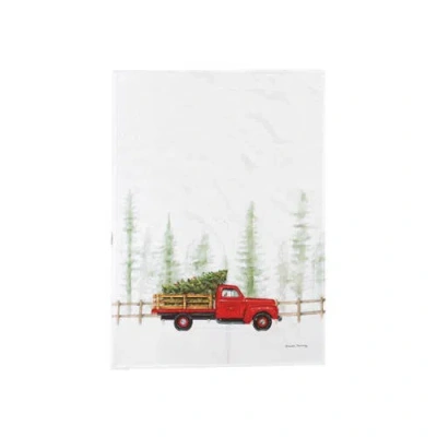 C & F Home C&f Home Holiday Truck Cruiser Printed Flour Sack Kitchen Towel Dishtowel In Multi